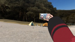 Скриншот игры Laid-Back Camp - Virtual - Lake Motosu