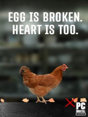 egg is broken. heart is too
